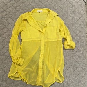 Yellow Sheer Button Down